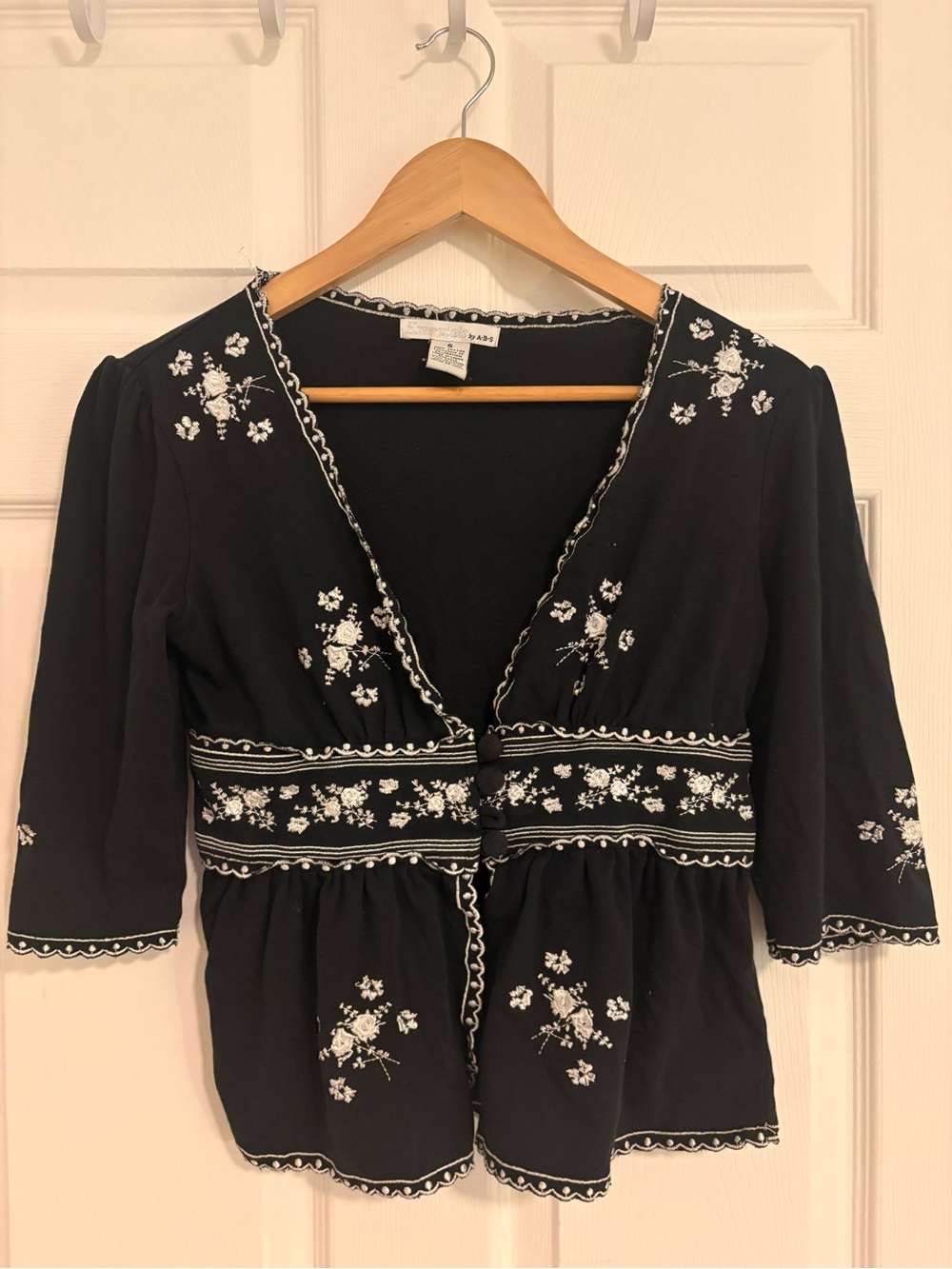 Essentials by ABS embroidered top